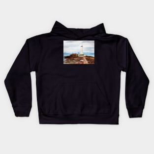 St. Mary's Lighthouse Watercolor Painting Kids Hoodie